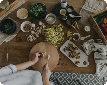 Chef preparing food